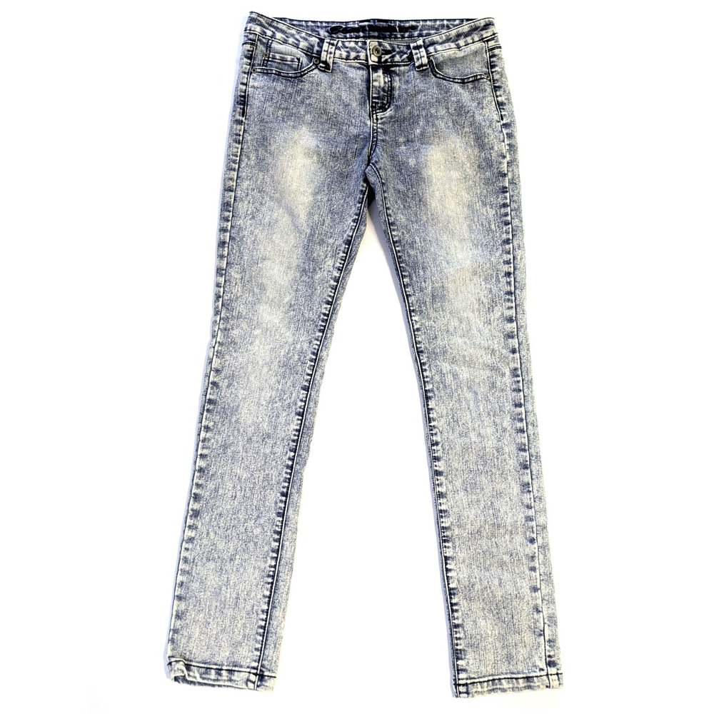 Blue Asphalt Acid Wash Skinny Jeans Light Blue Denim WS-46 Regular 32x32, Size 9